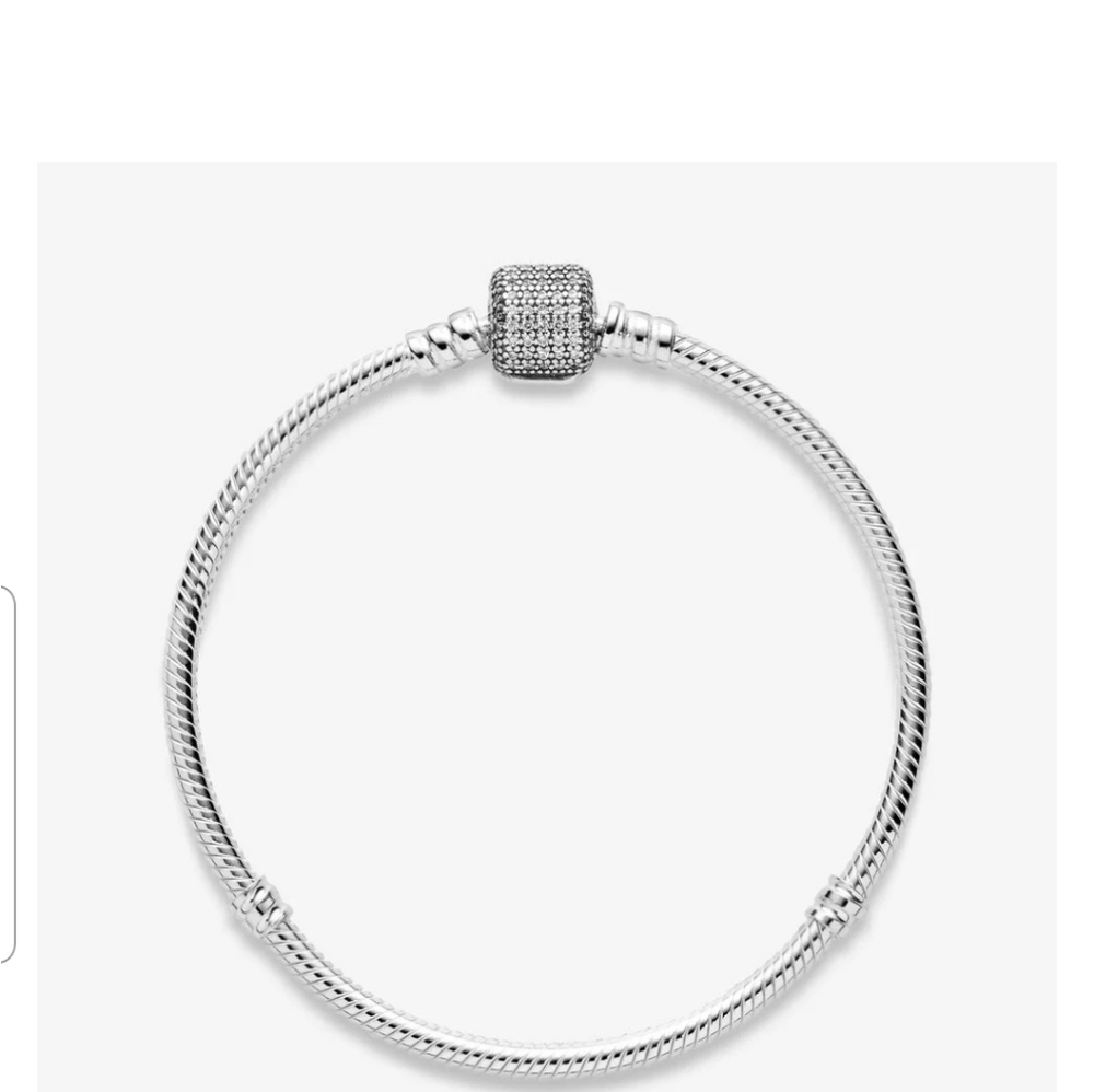 Pandora Icons blue pave snake barrel bracelet - Picture 9 of 14